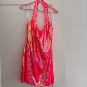Lulu’s Pink Glitter Dress